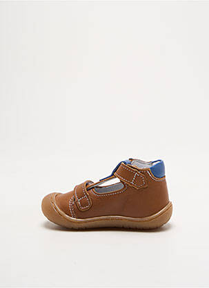 Sandales/nu pieds matière lisse bout rond marron BELLAMY garçon