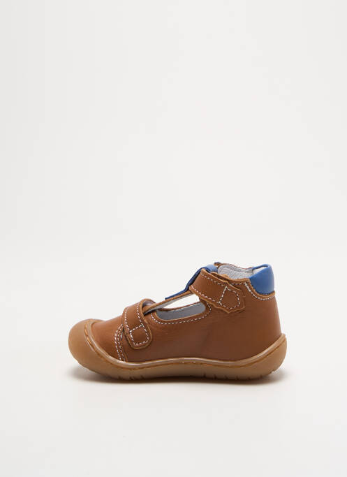 Sandales/nu pieds matière lisse bout rond marron BELLAMY garcon