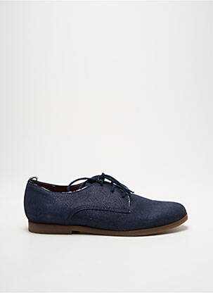 Derbies tissage satiné talon bas bleu BELLAMY fille