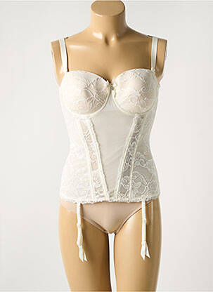 Corset tissage dentelle blanc EPRISE BY LISE CHARMEL femme
