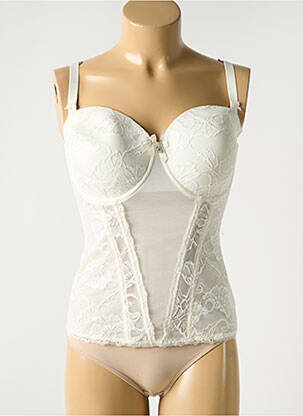 Corset tissage dentelle blanc EPRISE BY LISE CHARMEL femme