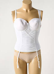 Corset tissage tulle blanc MARIE JO femme
