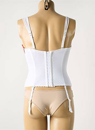 Corset tissage tulle blanc MARIE JO femme