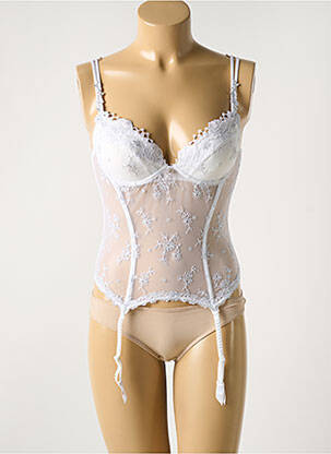Corset légère et transparente blanc LISE CHARMEL femme