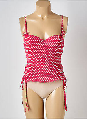 Corset haut soutien-gorge moulé rouge RAVAGE femme