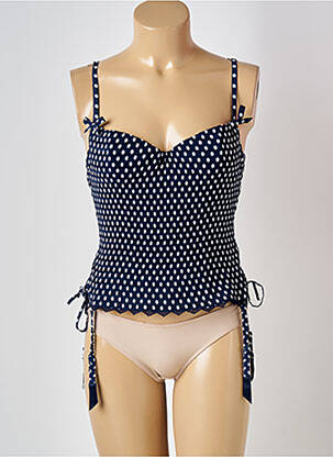 Corset haut soutien-gorge moulé bleu RAVAGE femme