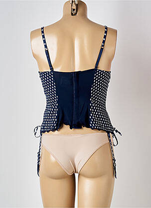 Corset haut soutien-gorge moulé bleu RAVAGE femme