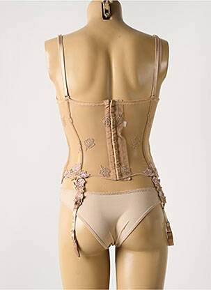 Corset haut soutien-gorge balconnet marron COTTON CLUB femme