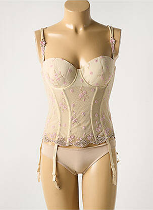 Corset tissage tulle beige COTTON CLUB femme
