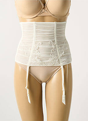 Guêpière/porte-jarretelle fermeture agrafe blanc LISE CHARMEL femme