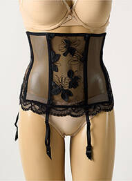 Guêpière/porte-jarretelle légère et transparente noir LISE CHARMEL femme