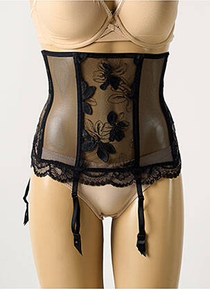 Guêpière/porte-jarretelle légère et transparente noir LISE CHARMEL femme