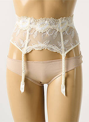 Guêpière/porte-jarretelle légère et transparente blanc LISE CHARMEL femme