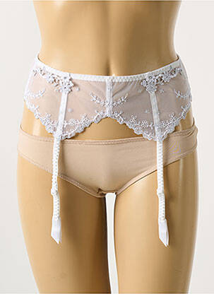 Guêpière/porte-jarretelle légère et transparente blanc LISE CHARMEL femme