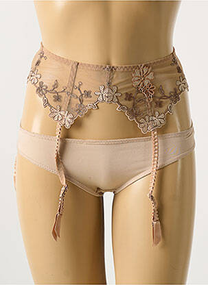 Guêpière/porte-jarretelle légère et transparente marron LISE CHARMEL femme