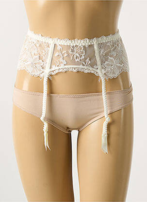 Guêpière/porte-jarretelle légère et transparente blanc LISE CHARMEL femme