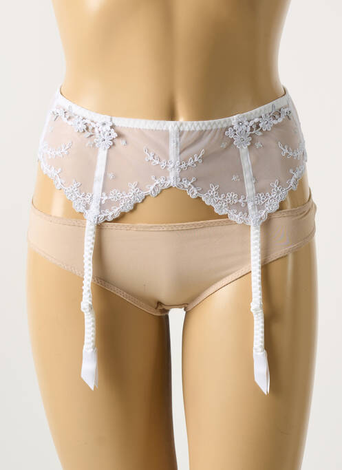 Guêpière/porte-jarretelle légère et transparente blanc LISE CHARMEL femme