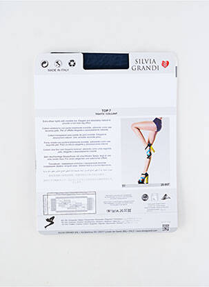 Collants stretch bleu SILVIA GRANDI femme