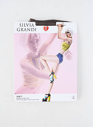 Collants stretch gris SILVIA GRANDI femme