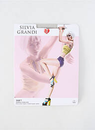 Collants stretch gris SILVIA GRANDI femme