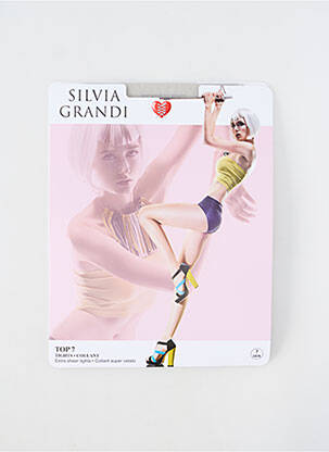 Collants stretch gris SILVIA GRANDI femme
