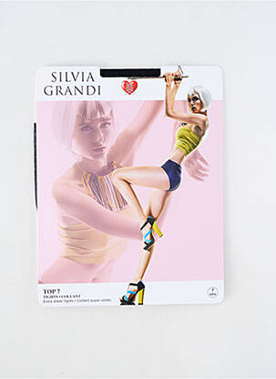 Collants stretch noir SILVIA GRANDI femme
