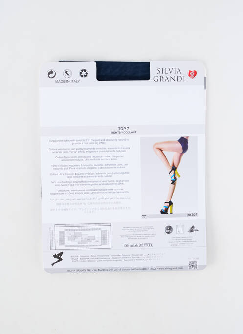 Collants bleu SILVIA GRANDI pour femme