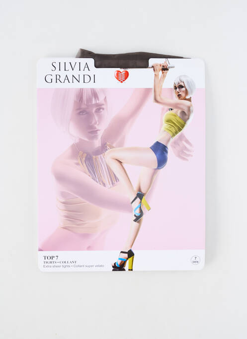 Collants gris SILVIA GRANDI pour femme