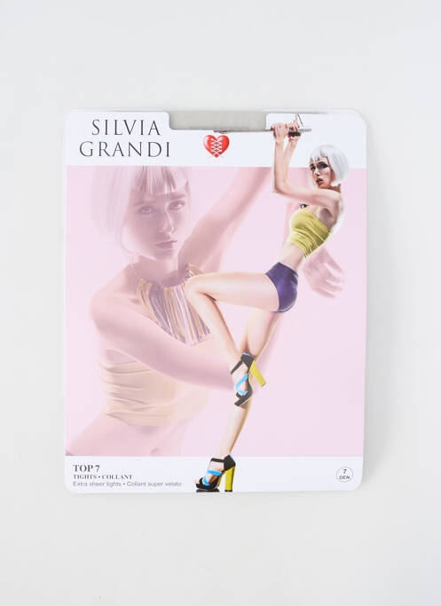 Collants gris SILVIA GRANDI pour femme