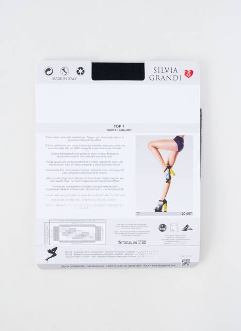 Collants noir SILVIA GRANDI pour femme
