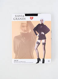 Bas stretch noir SILVIA GRANDI femme
