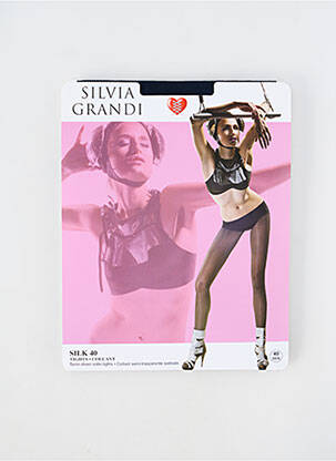 Collants stretch bleu SILVIA GRANDI femme