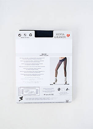 Collants stretch bleu SILVIA GRANDI femme