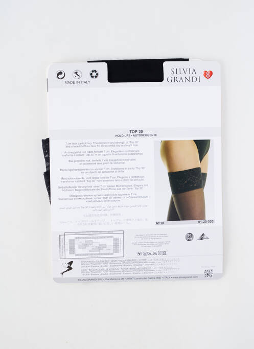 Bas noir SILVIA GRANDI pour femme