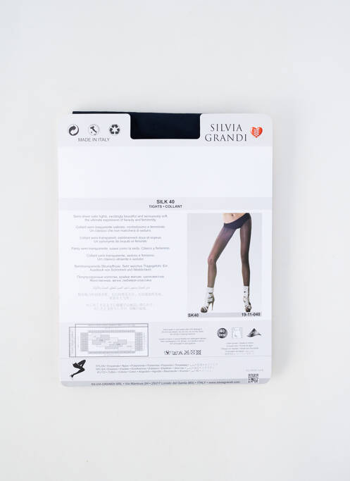 Collants bleu SILVIA GRANDI pour femme