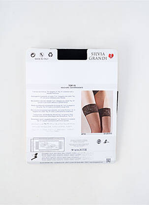 Bas stretch noir SILVIA GRANDI femme