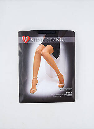 Collants stretch noir SILVIA GRANDI femme