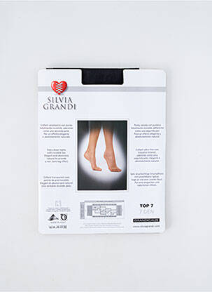 Collants stretch noir SILVIA GRANDI femme