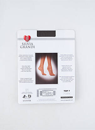Collants stretch gris SILVIA GRANDI femme