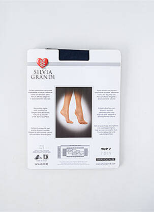 Collants stretch bleu SILVIA GRANDI femme