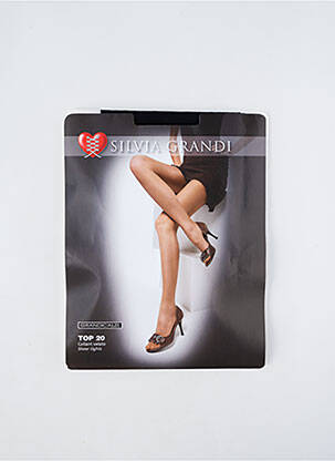 Collants stretch noir SILVIA GRANDI femme