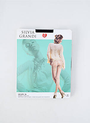 Collants stretch noir SILVIA GRANDI femme