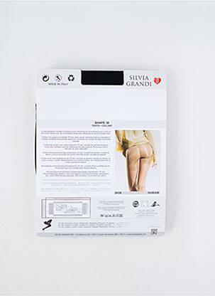 Collants stretch noir SILVIA GRANDI femme