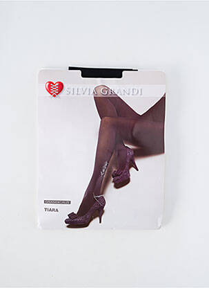 Collants stretch noir SILVIA GRANDI femme