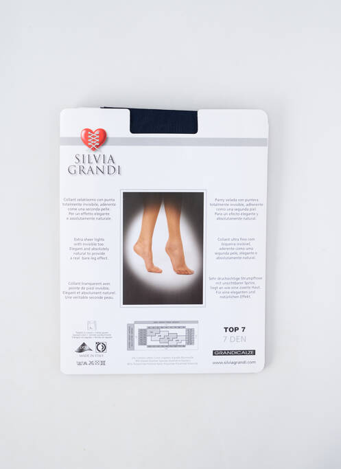 Collants bleu SILVIA GRANDI pour femme