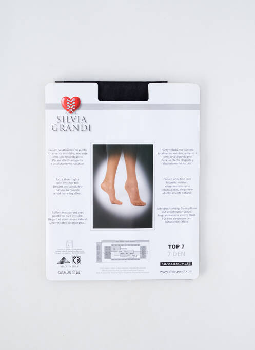 Collants noir SILVIA GRANDI pour femme