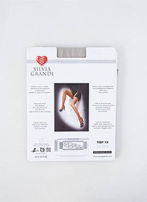 Collants stretch gris SILVIA GRANDI femme
