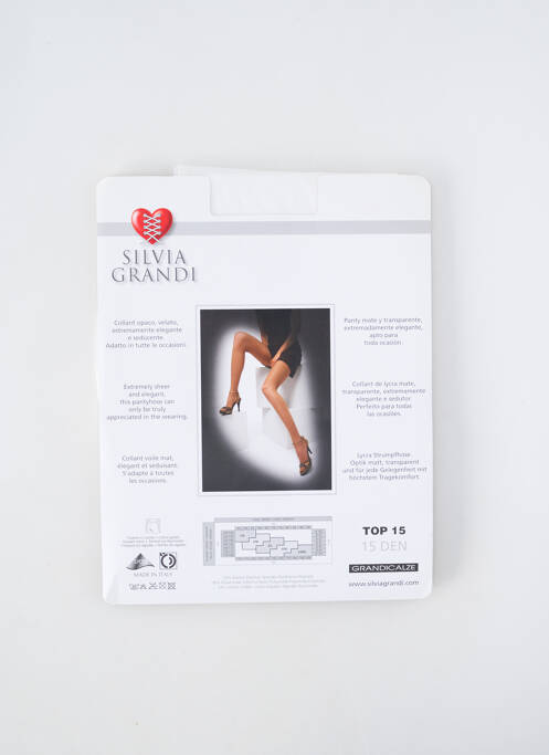 Collants blanc SILVIA GRANDI pour femme