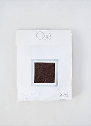 Collants imprimé fantaisie marron OSÉ femme