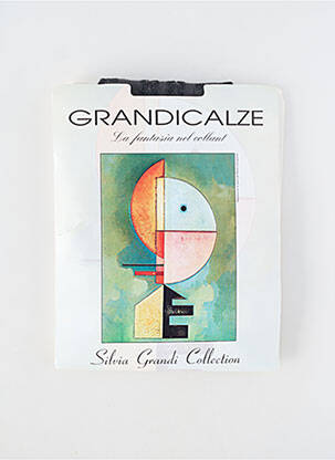Collants imprimé fantaisie gris GRANDICALZE femme